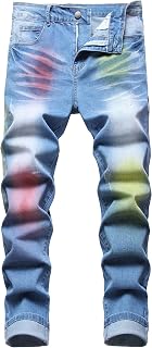 Men's Ripped Jeans Slim Fit Stretch Jeans Distressed Fashion Comfort Pants