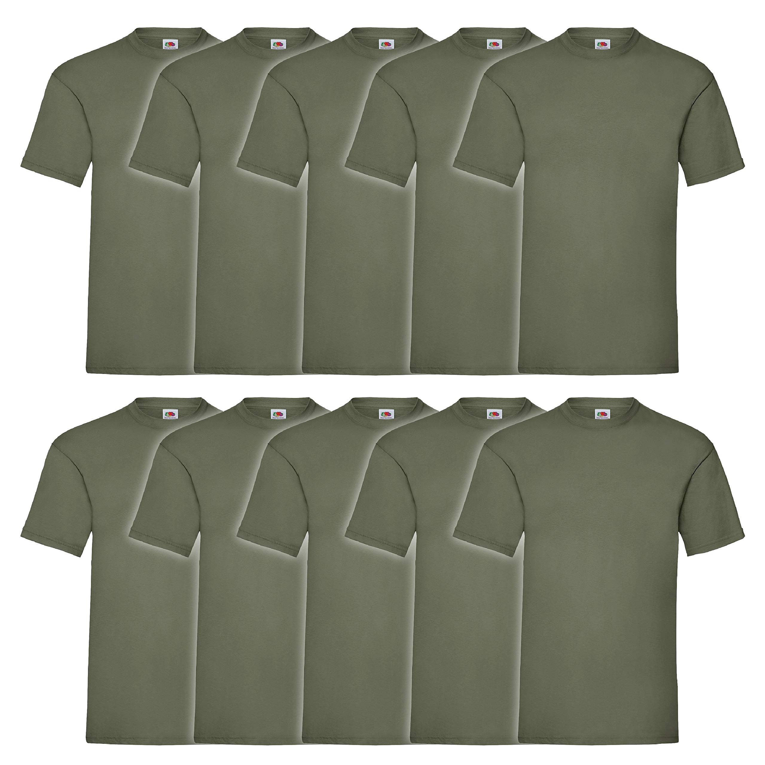 Fruit of the Loom Valueweight T-Shirt, Sizes S - 5XL, Pack of 10, in Various Col
