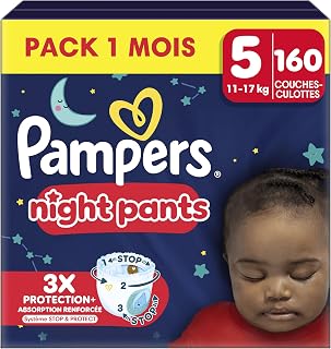 Pampers Baby-Dry Night Pants Couches-Culottes Taille 5 x160 Pack 1 Mois