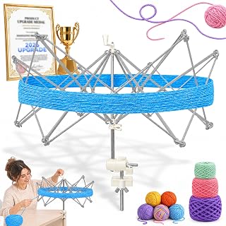 3.0 Upgrade Yarn Swift  for Knitting and Crocheting【Neat Cakes in Mins】 | 【180° Ergonomic Adjustable】【Easy Install】Foldable Umbrella Yarn Holder,Ultra Smooth Winding for Home & Studio