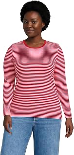 Lands' End Women's Cotton Rib Knit T-Shirt