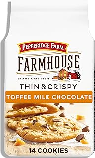 Pepperidge Farm Farmhouse Thin & Crispy Toffee Chocolate Cookies, 6.9 Oz