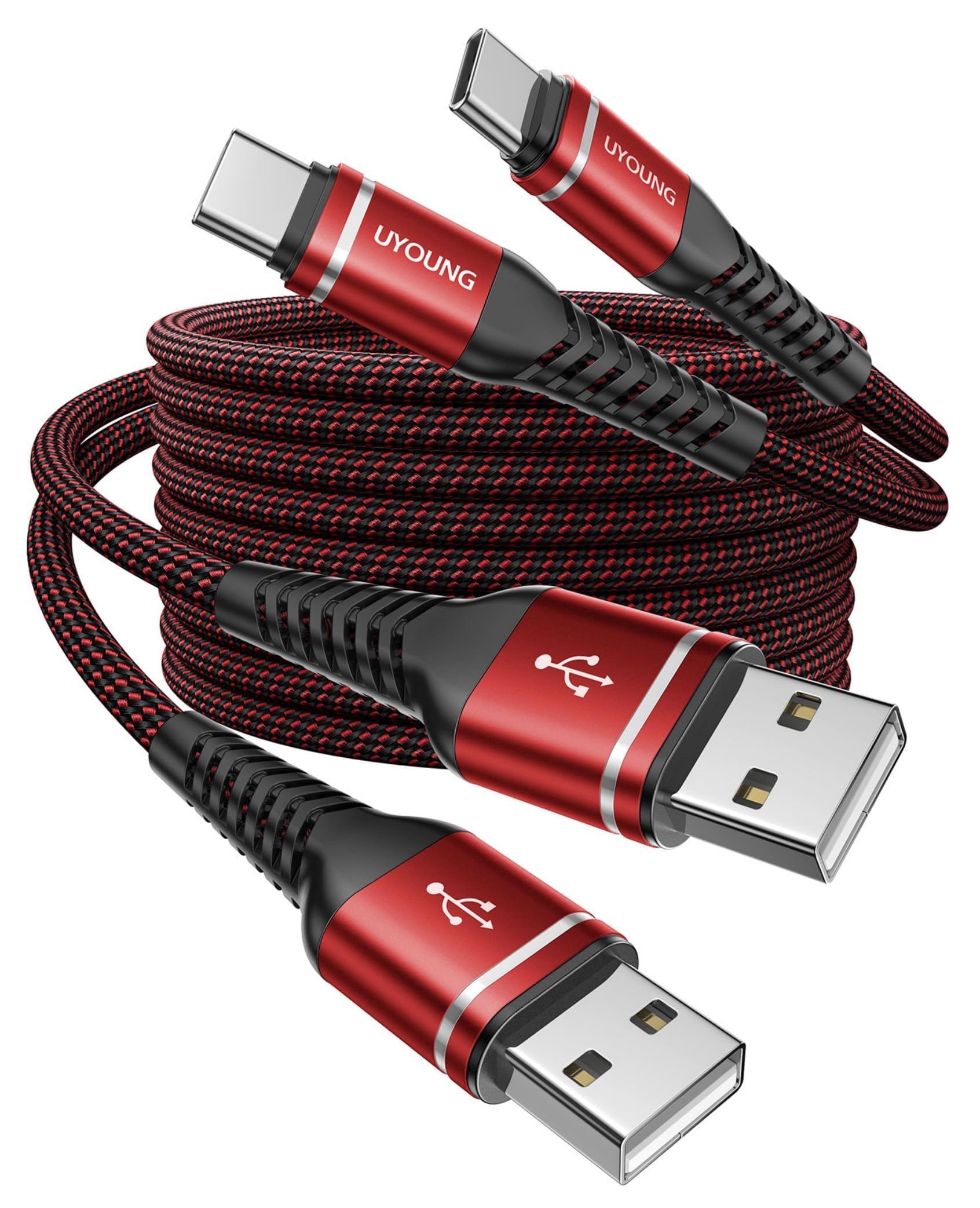 USB to USB C Cable 3A Fast Charging 3FT, 2Pack USBA to USBC Cable for