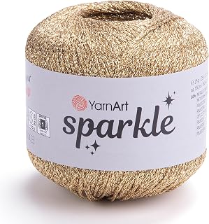 YarnArt Sparkle - Metallic Glitter Fine Lightweight Yarn for Crochet & Knitting, Amigurumi, Cardigans, Shawls, Bag Making, Soft Craft (1, 1306)