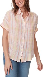 Gloria Vanderbilt Daisy Short Sleeve High-Low Button Down Shirt Standard Daisy Short Sleeve Women's Button Down Shirt