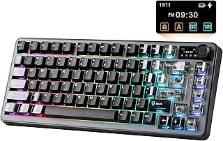 YUNZII B75 PRO MAX 75% Mechanical Keyboard(Black, Candy Linear Switch)