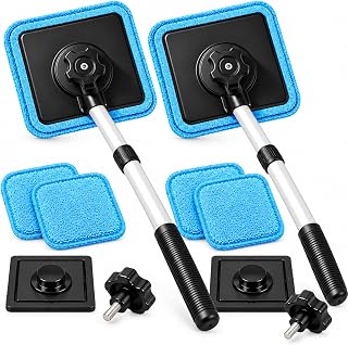 Klensia Dual Magnetic Car Windshield Cleaner, Streak-Free Cleaning, Auto Glass Cleaner, Double Sided Design, Magnetic Technology (2 PCS)
