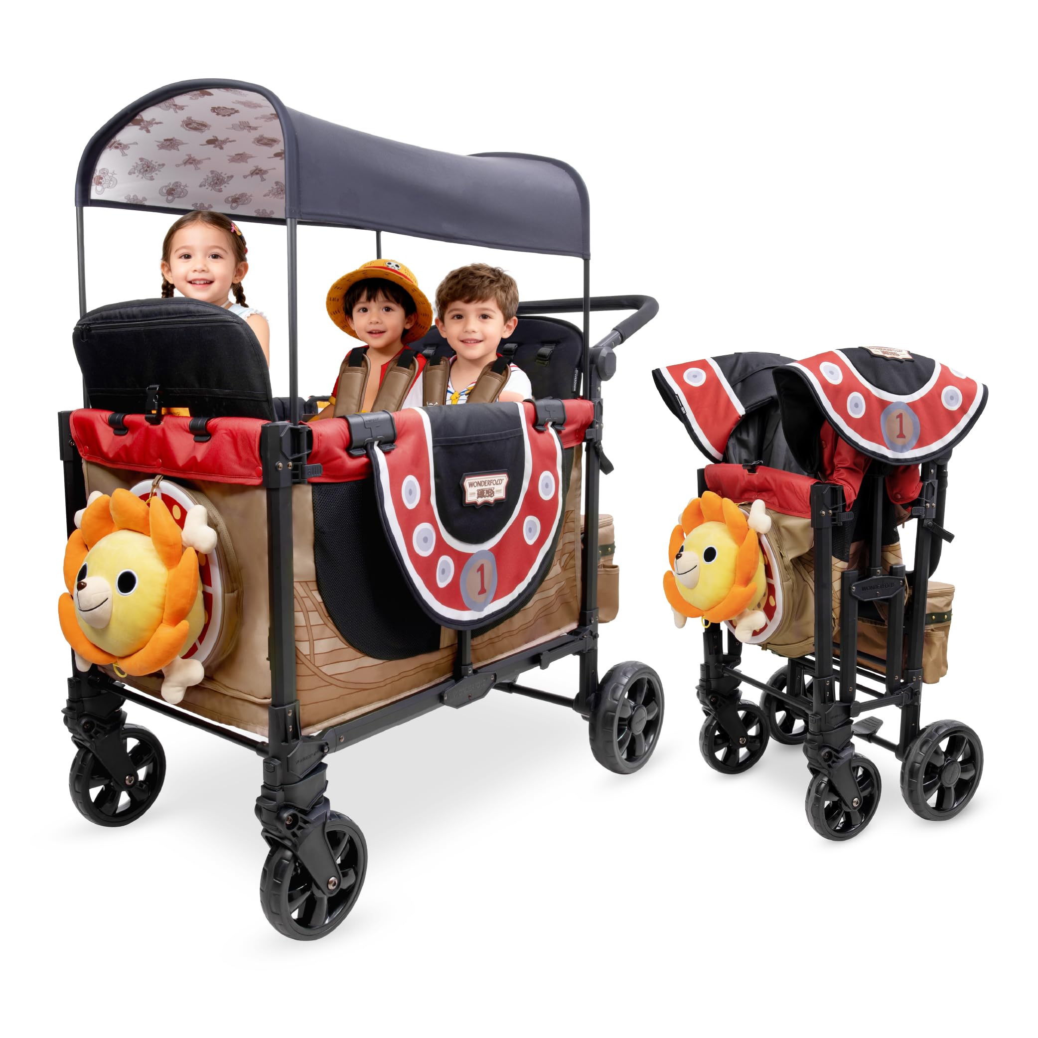 WonderFold ONE PIECE Thousand Sunny Limited Edition 4 Seater Stroller Wagon - Sp