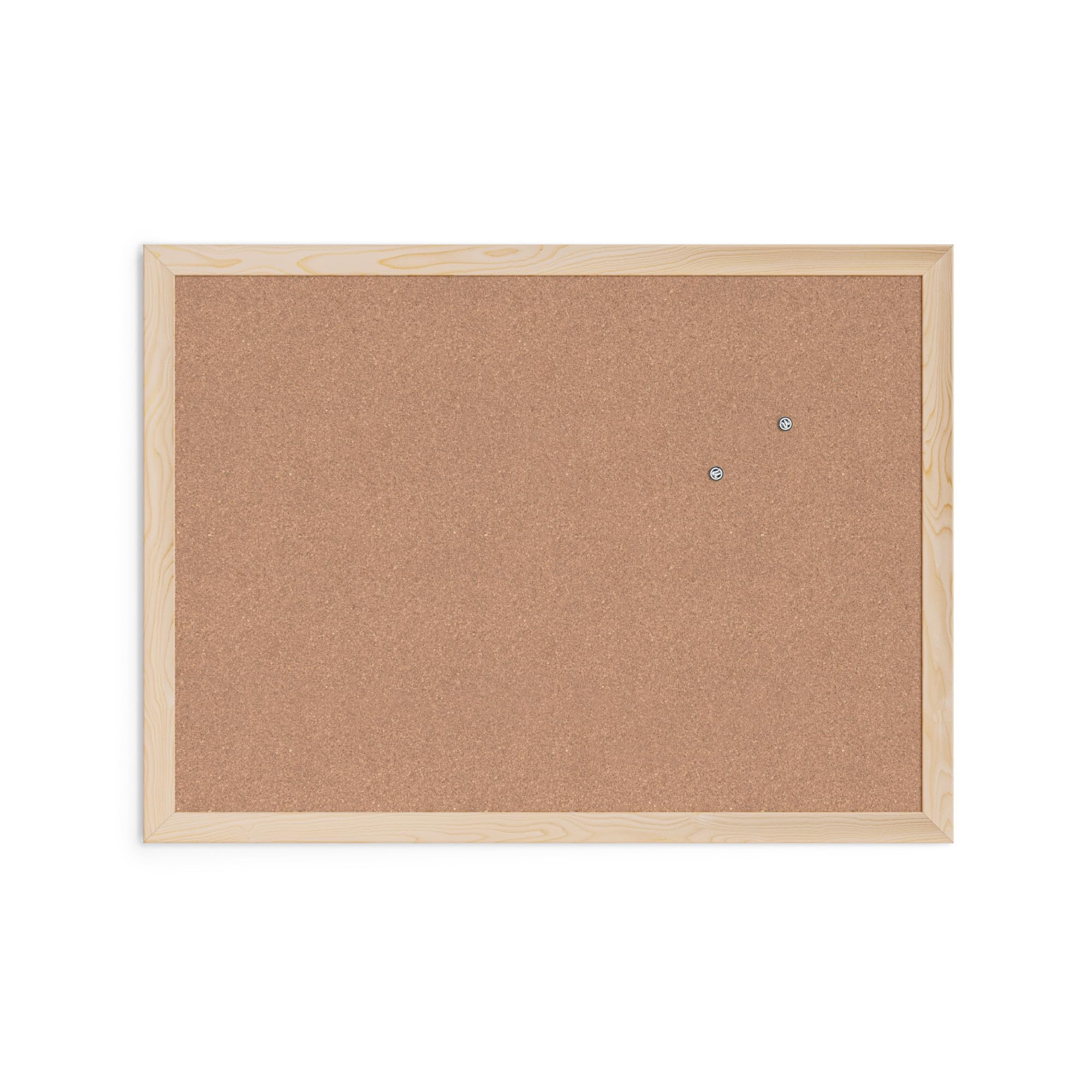 U Brands Cork Bulletin Board, 18" x 24" Inches, Light Birch Wood Frame (265U00-0
