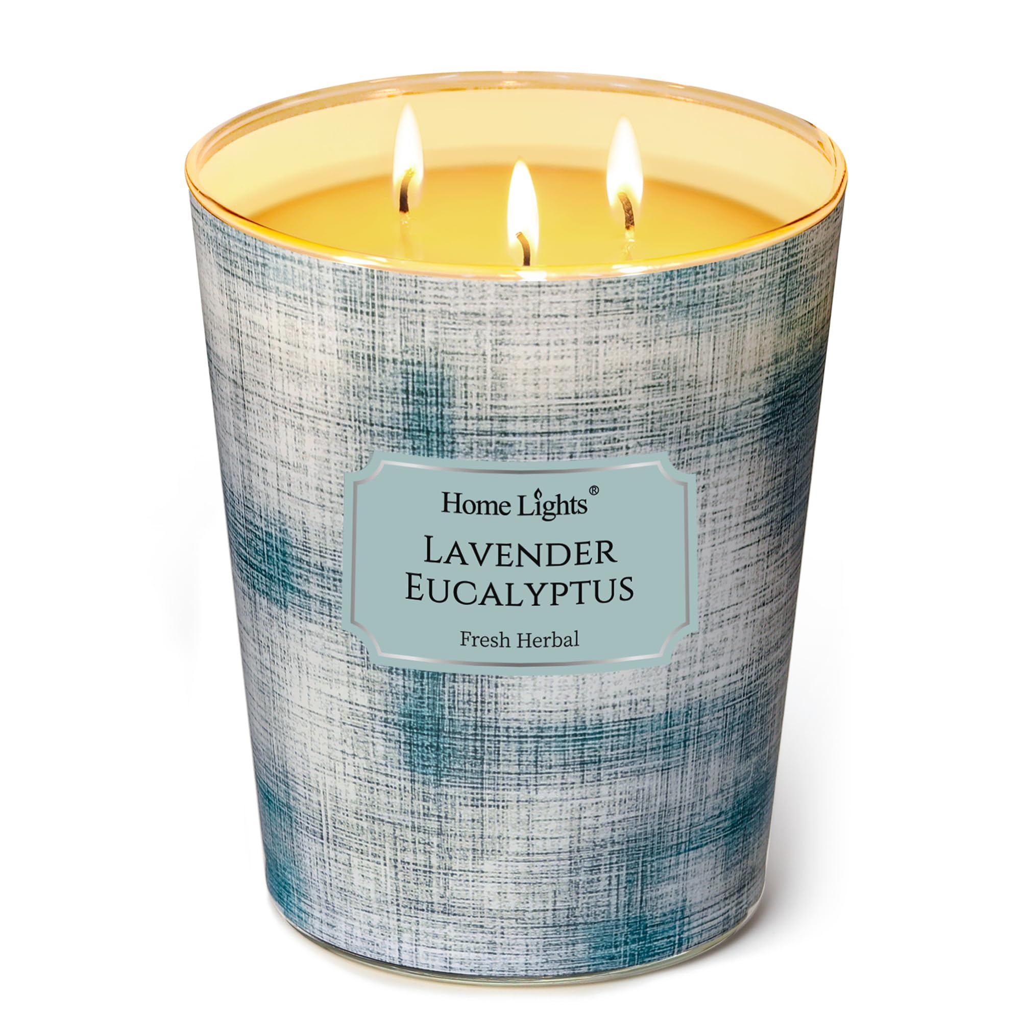 HomeLights Scented Candles | Large Jar 960g Natural Soy Candle | 130 Hours Long 