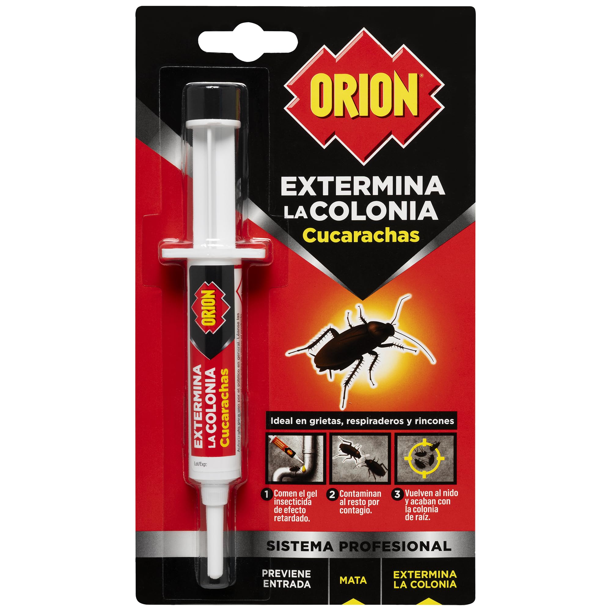 Orion - Gel Cockroach Killer Syringe - Professional Efficacy - 10g | Takes them 