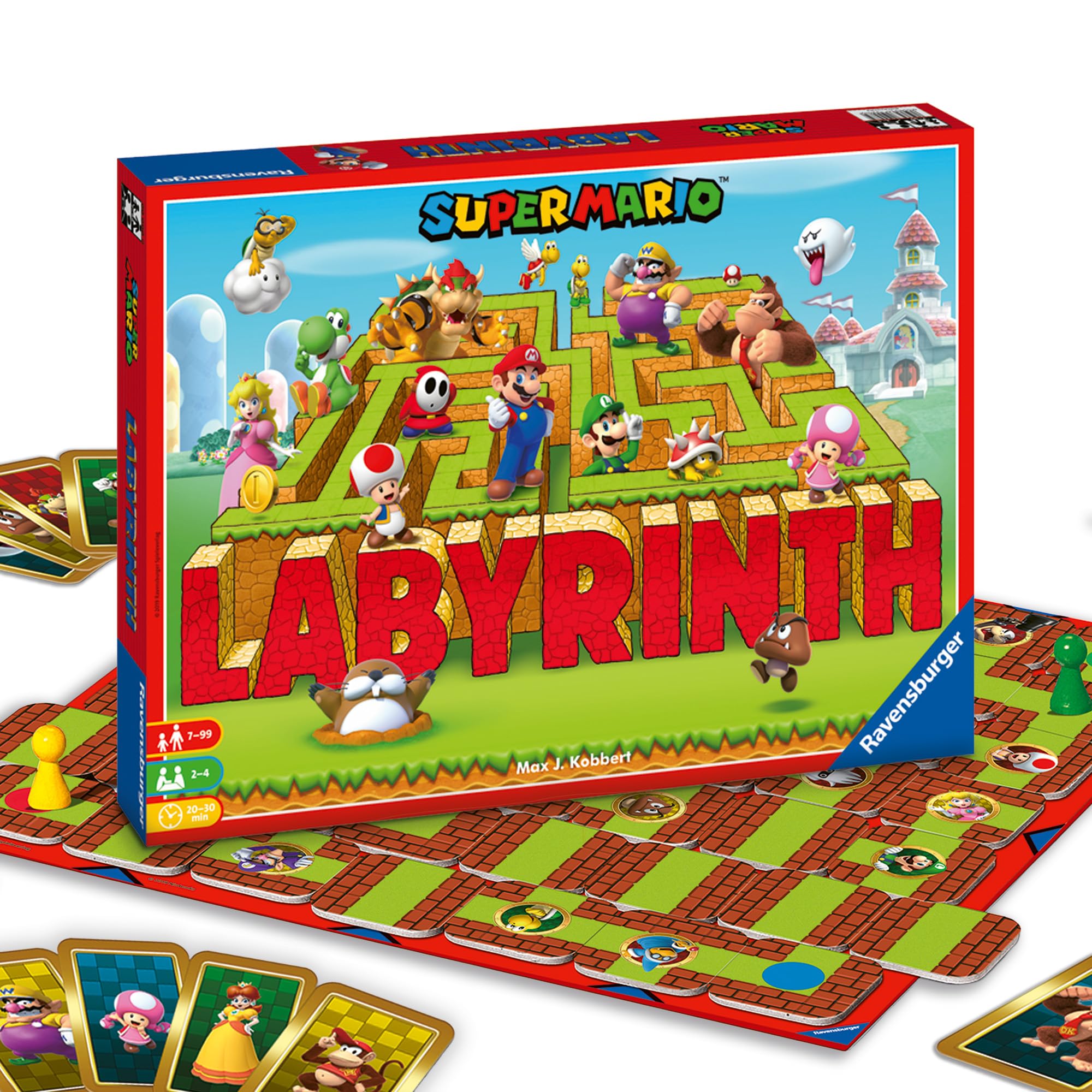 Super Mario Bros Labyrinth - The Moving Maze Family Board Game for Kids Age 7 Ye