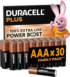 DURACELL Plus AAA Alkaline Batteries (Pack of 30) 1.5 V, LR03