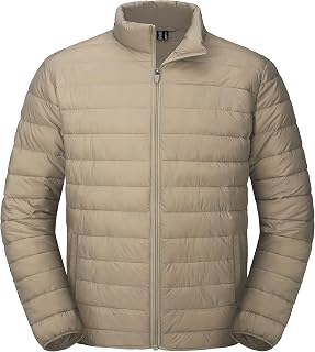 MAGCOMSEN Men's Puffer Jacket Lightweight Warm Winter Coats Water Repellent Windproof Insulated Jacket