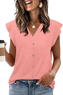 XIEERDUO Womens Tops Ruffle Sleeve Tunic Top Ladies Tops and Blouses Spring Clothes Tunic Tops for Women Business Casual