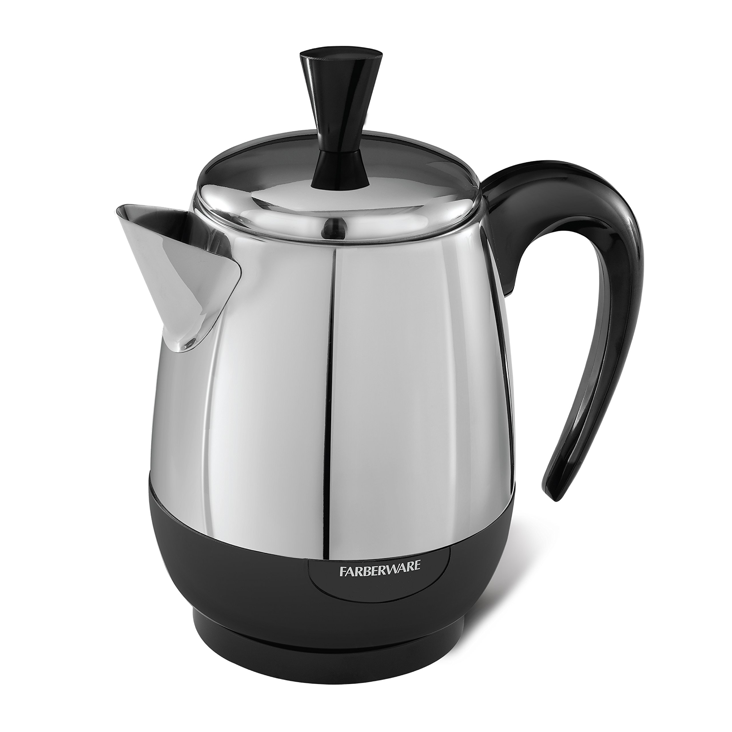Farberware 4-Cup Stainless Steel Coffee Percolator, Automatic Keep Warm