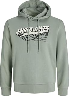 JACK & JONES Jjelogo 2 Neck 25/26 Noos Jjelogo Noos 2-Collar Hoodie, 25/26 Men's (Pack of 1)