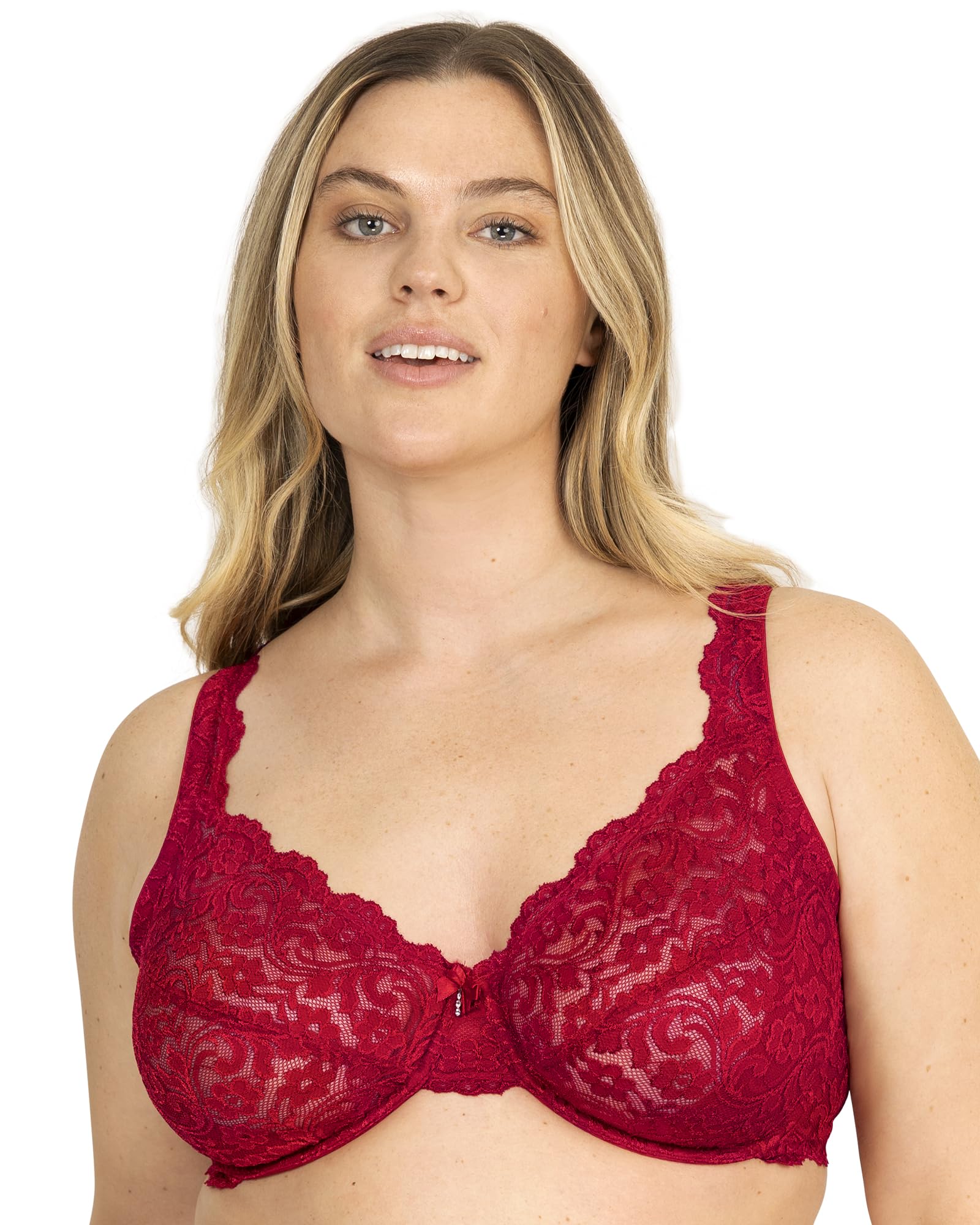 Smart & Sexy Women's Signature Lace Unlined Underwire Bra with Added Support