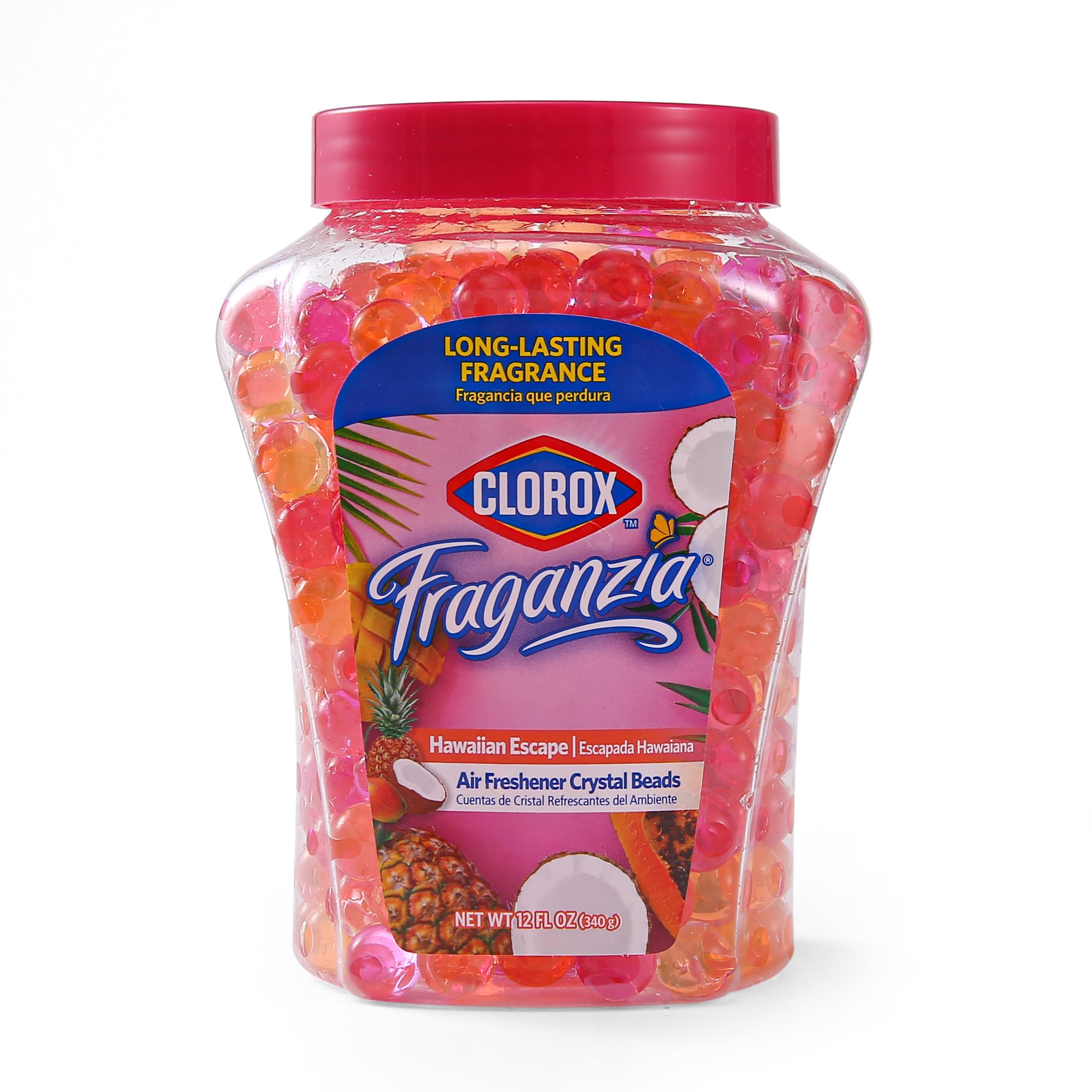 Clorox Fraganzia Crystal Beads Air Freshener, Island Escape Scent, 12 Fl Oz | Ge