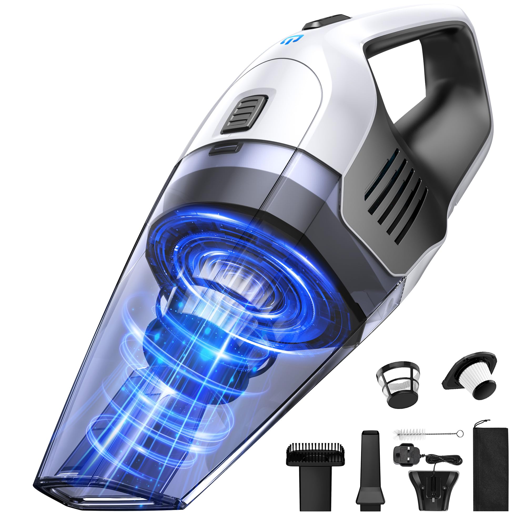 Portutif Handheld Vacuum Cleaner, 8Kpa Strong Suction Car Vacuum Cleaner | Hand 