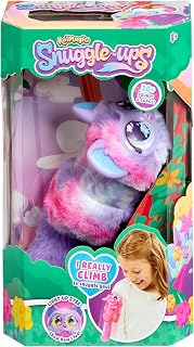 Animagic Snuggleups Purple Climbing Interactive Pet with 30+ Sounds | Climbs Clothes To Cuddle, Sings Songs, Soft Magical Friend For Kids Ages 4+