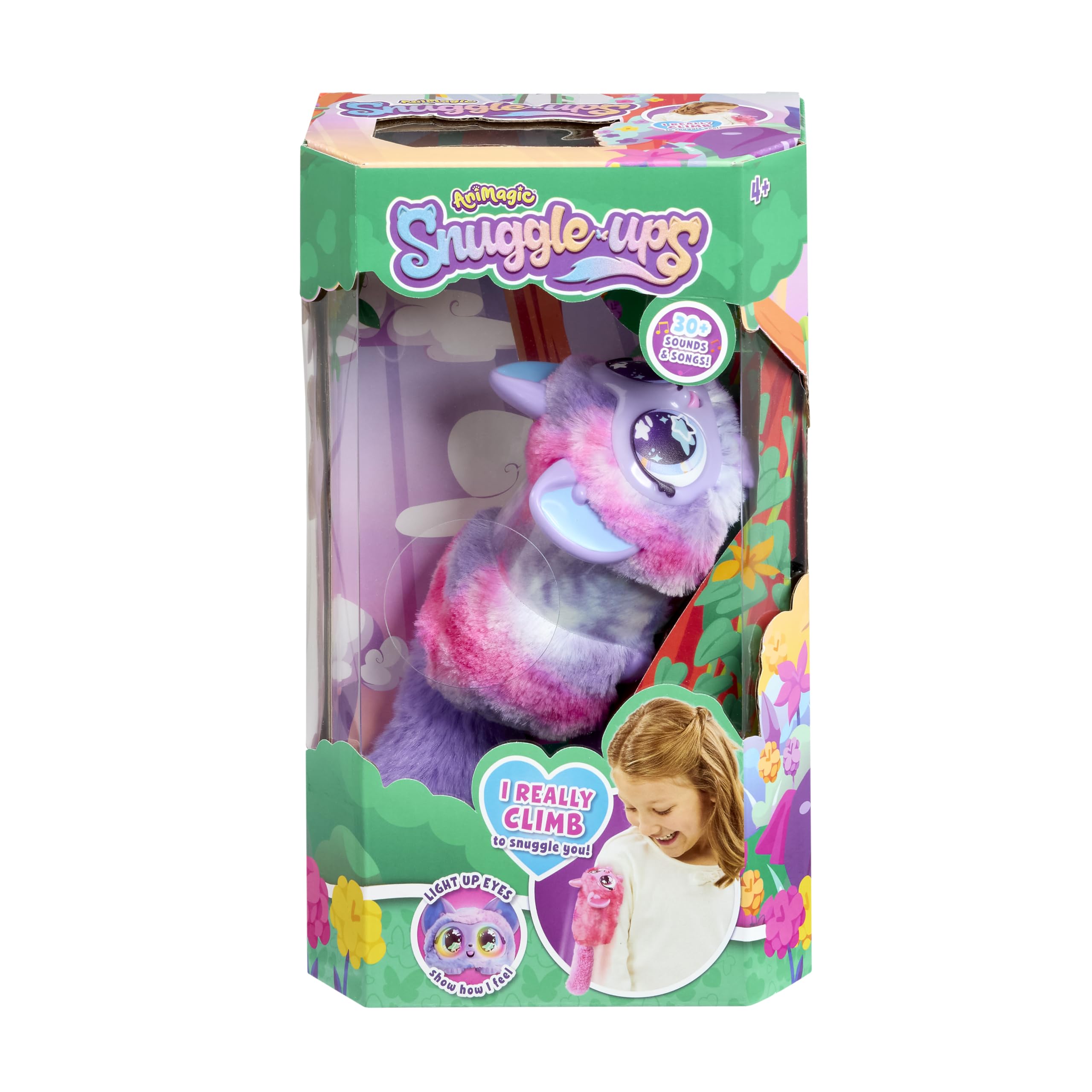 Animagic Snuggleups Purple Climbing Interactive Pet with 30+ Sounds | Climbs Clo
