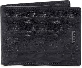 TUMI Nassau Double Billfold Wallet, Embossed Black Leather