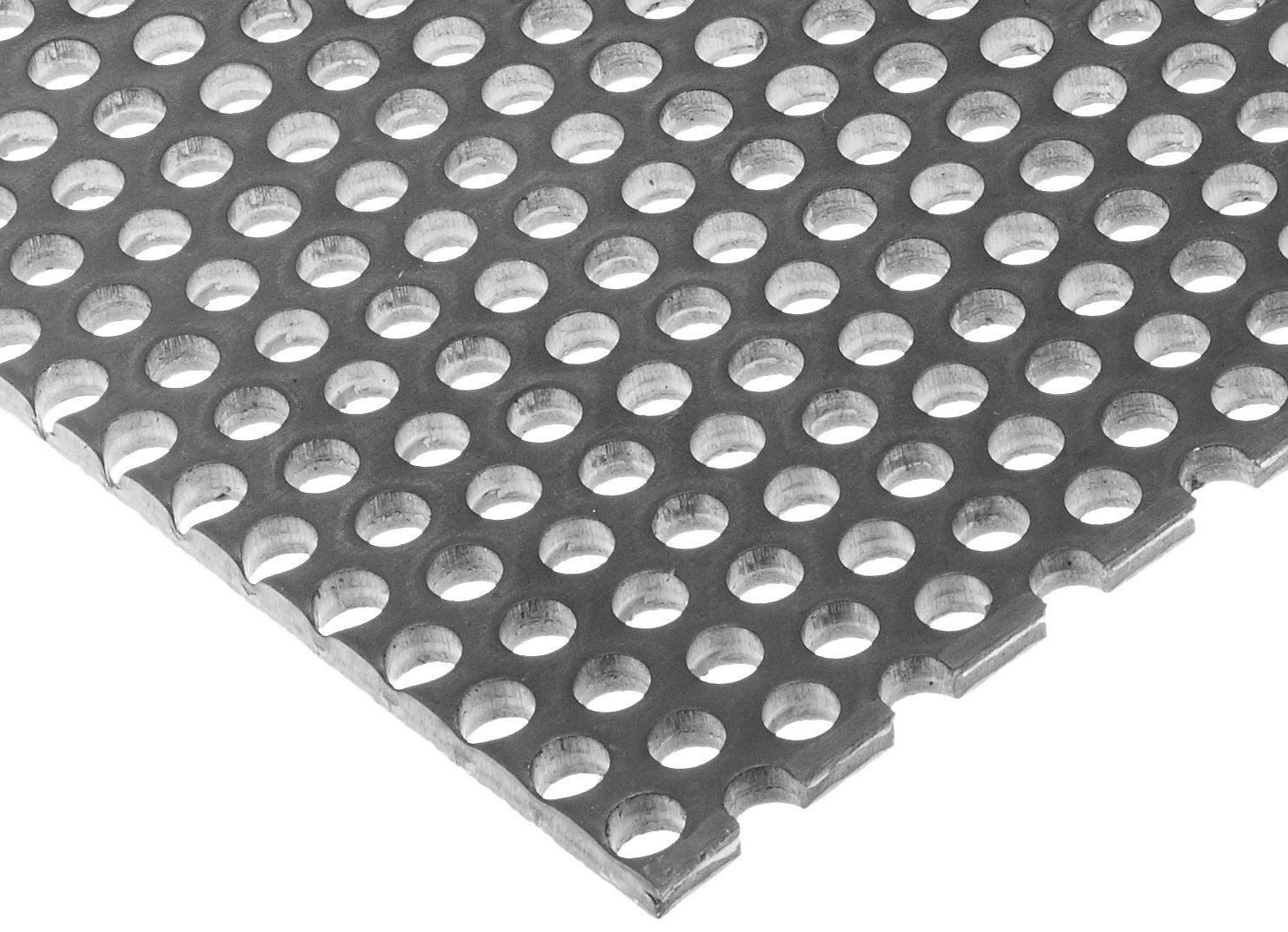 A36 Carbon Steel Perforated Sheet, Unpolished (Mill) Finish, Hot Rolled, Stagger