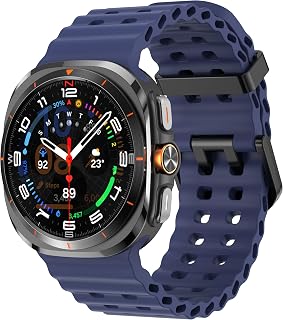Compatible with Samsung Galaxy Watch Ultra Strap Silicone Ocean Replacement Bands for Galaxy Watch Ultra Straps 47mm 2025 2024