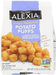 Alexia Foods Roasted Garlic And Black Pepper Potato Puffs, 19 OZ