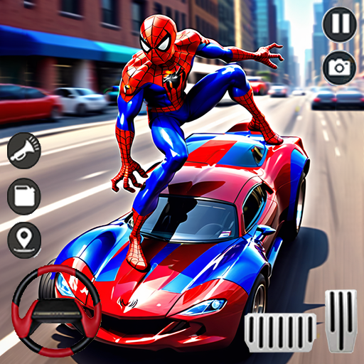 Police Car Superhero Racing Games - Cop Hero GT Stunt Mega Ramp Race Simulator 3