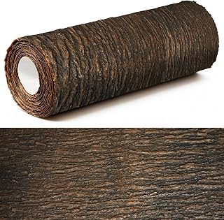 Artificial Tree Bark Roll,118" x19.7" Fake Bark | Realistic Fake Bark Wrap for Pipes Pillars Christmas Tree Decor