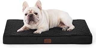 Bedsure Orthopedic Dog Bed with Washable Cover for Small, 76x51cm Black