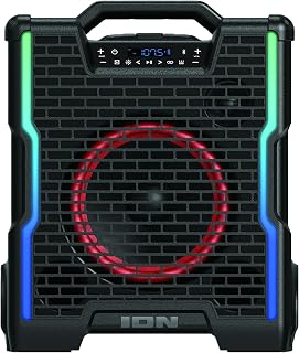 Ion Blockrocker Icon All-Terrain Portable Bluetooth Speaker with Lights, FM Radio (Renewed)