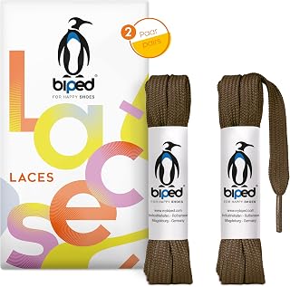 biped LACES 2 pairs flat shoelaces, tear-resistant laces 10 mm wide