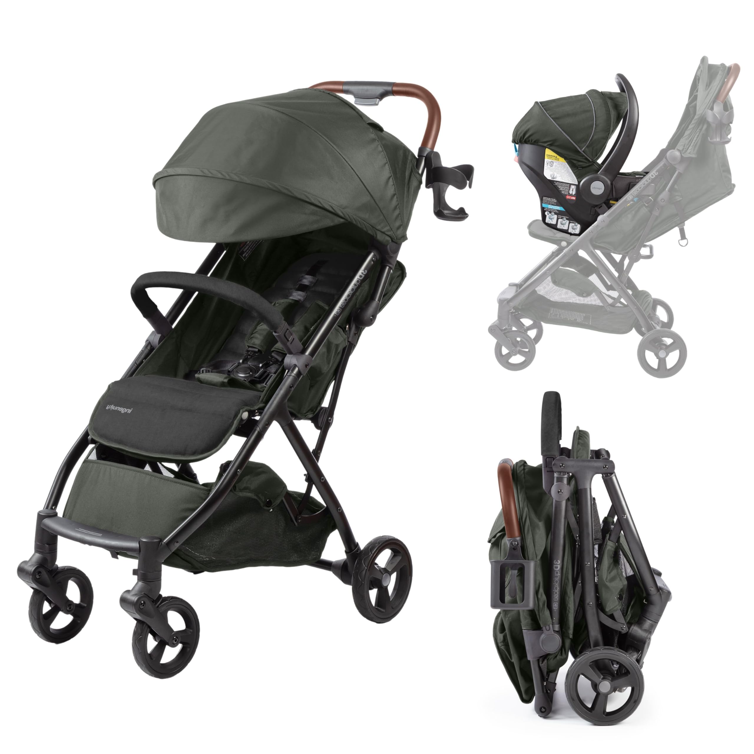 Ingenuity 3Dquickclose CS+ Compact Fold Stroller – Lightweight Stroller with Ove