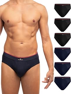 DANISH ENDURANCE Men's Classic Soft Cotton Briefs, Stretchy, Comfortable Men's Underwear, Tag-free, 6-Pack