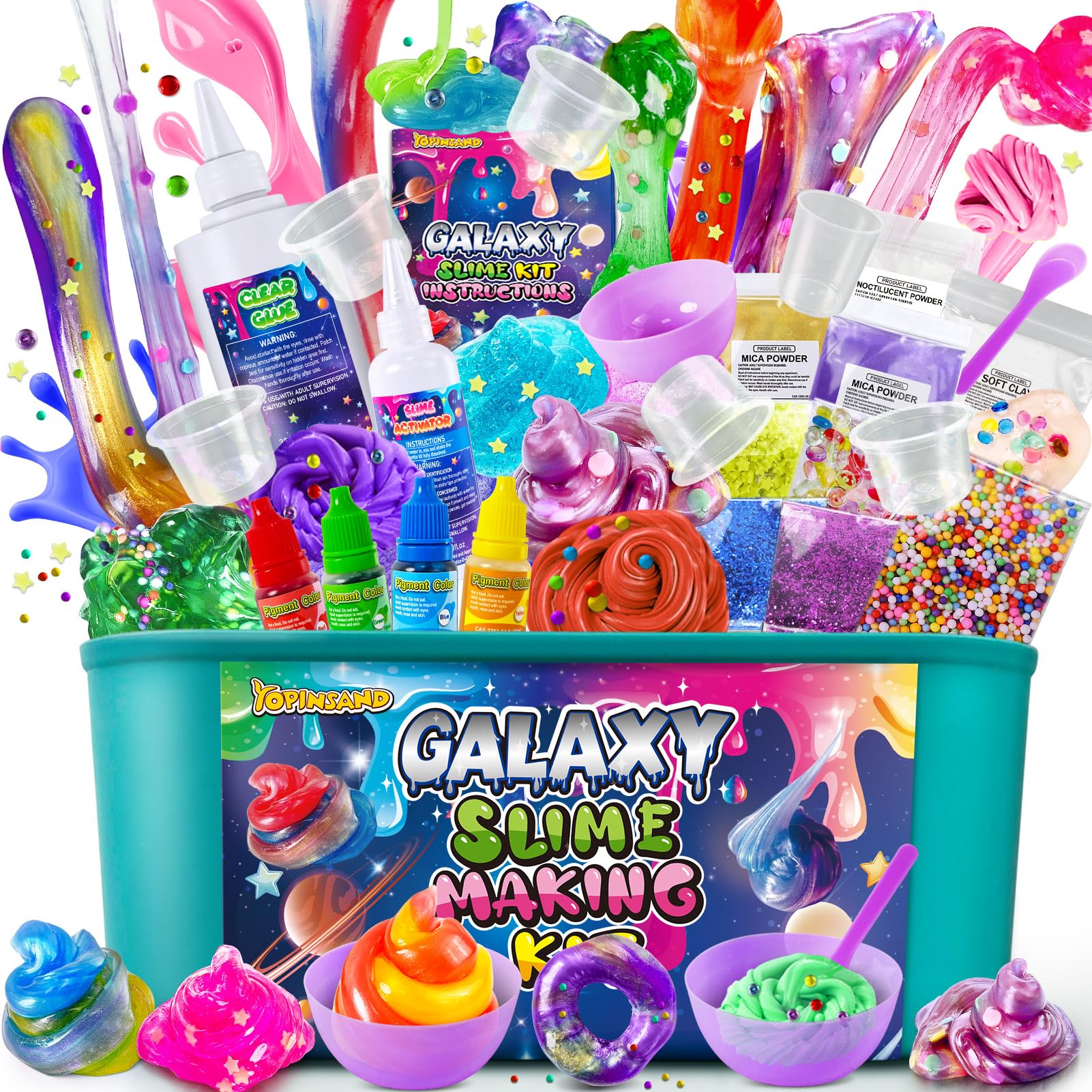 DIY Slime Kit, Galaxy Slime Making Kit for Girls, Gift Toy for Kids 3-12 | Butte