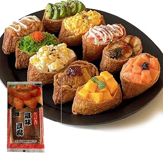 Inari Tofu Pockets (430g/15.17oz, 2 Packs/Bag,Yields 12 Pieces Each Pack) Inarizushi-no-Moto for Sushi, Easy Homemade DIY Sushi for Beginners, Great for Rice, Meat Floss and Seaweed Fillings