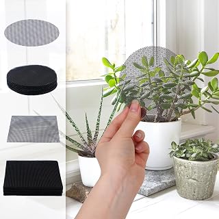 100pcs Flower Pot Hole Mesh Pads Round Square Drainage Mesh Pads for Garden Potted Plants 2 Inch