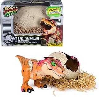 Primal Hatch Jurassic World Interactive Toy Dinosaur & Egg, Hatch & Train your own Baby Dino with 100+ Sounds & Reactions, Kids Toys for Boys & Girls Aged 5 & Up
