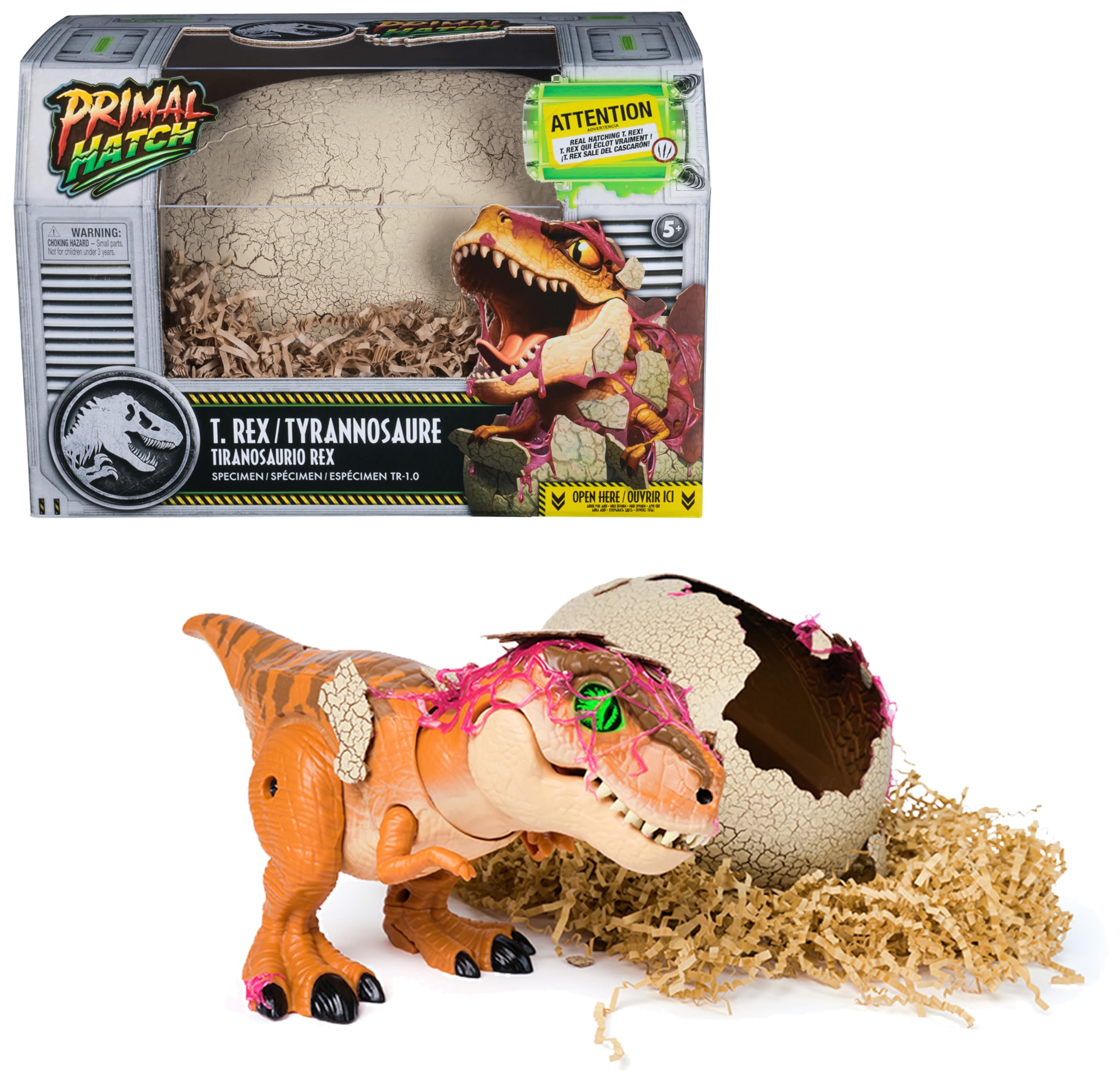 Primal Hatch Jurassic World Interactive Toy Dinosaur & Egg, Hatch & Train your o