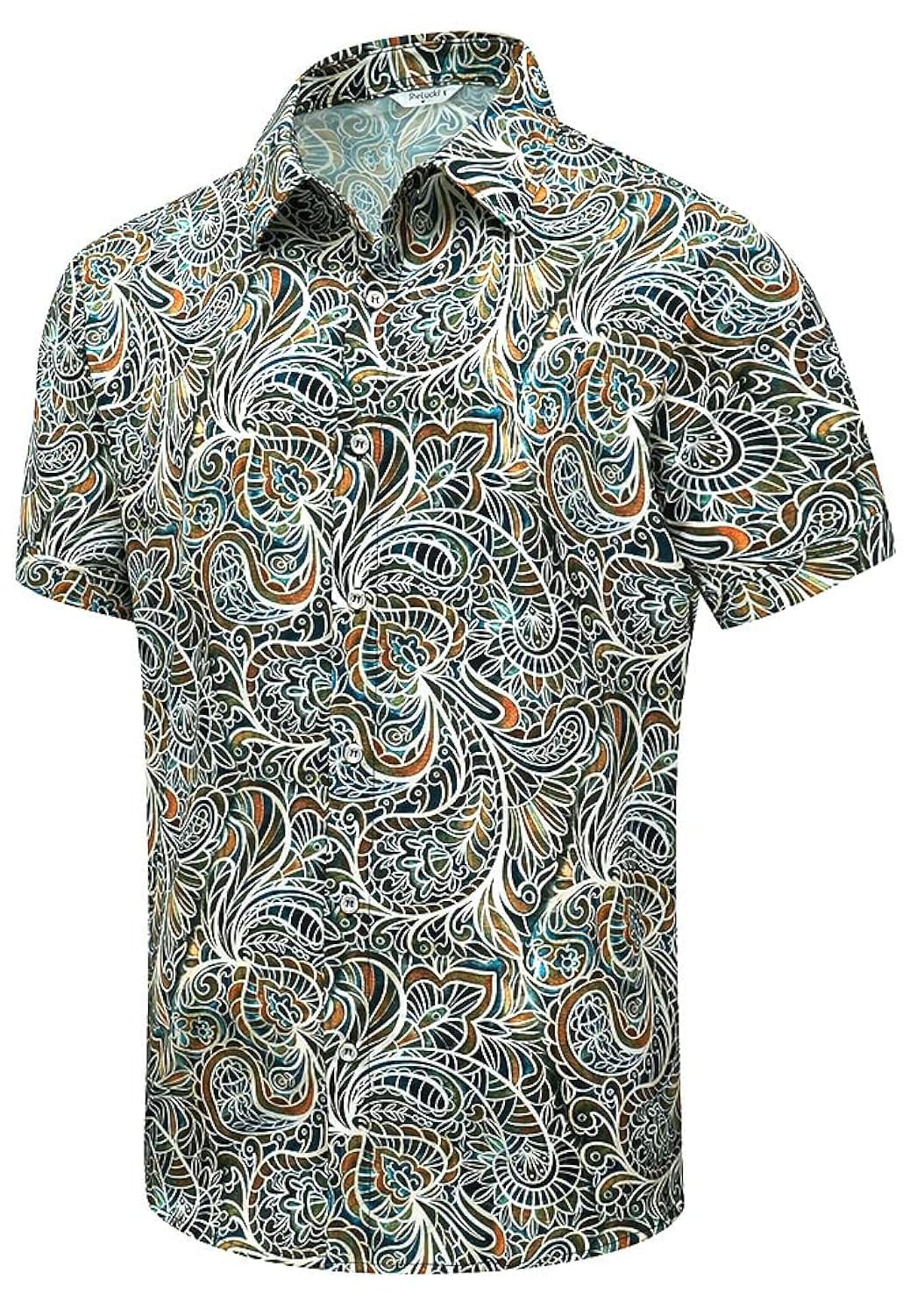 SheLucki Hawaiian Shirt for Men, Unisex Summer Beach Casual Short Sleeve Button 