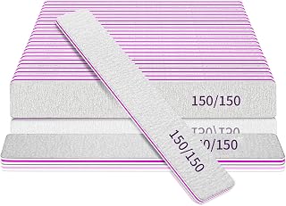 Professional Nail File-150/150 Grit Double Sided Reusable 25pcs Nail Files for Acrylic Nails, Nail Files for Natural Nails at Home and Salon