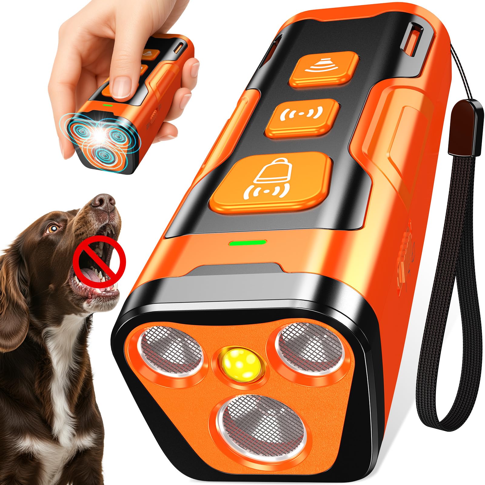 YUYQA Dog Bark Deterrent Device, 3X Ultrasonic Anti Barking Devices | 6 Training