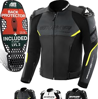 SHIMA Bandit 2.0 Motorbike Jackets Trousers for Men AirForce Back Protector Armour Riding Leather Suit