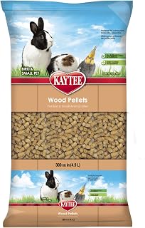 Kaytee Wood Pellets Pet Bird & Small Animal Litter, 8 lb Bag | Cleaner habitats. Wood pellet litter for rabbit bedding. Natural guinea pig bedding, won't stick or cling, easy clean-up