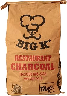 Big K Chilla-Grilla Restaurant Grade Charcoal, 12kg Bag Lumpwood Charcoal | Delivers consistent heat and authentic wood-smoke flavour, packed in a heavy-duty bag suitable for professional BBQs.