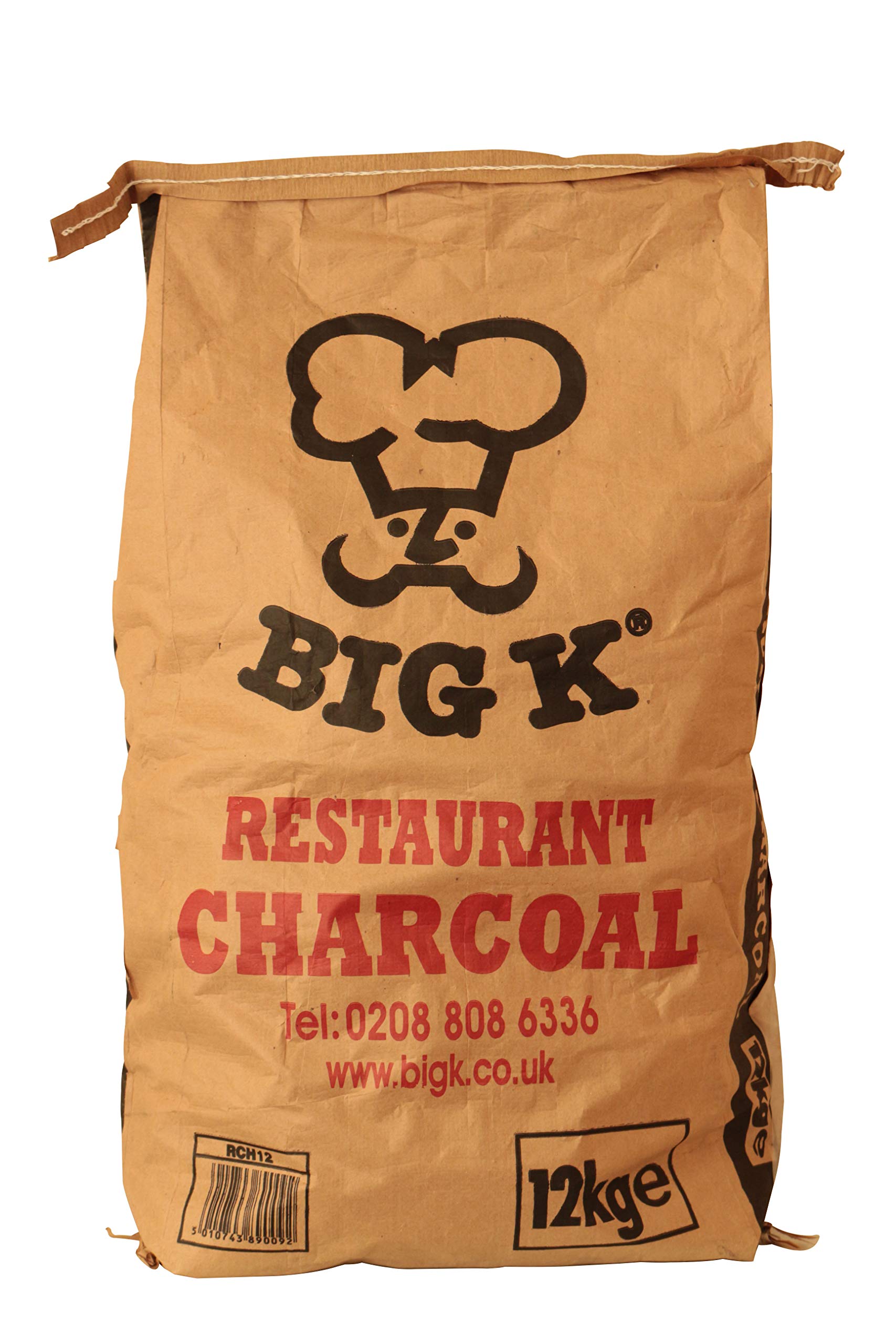 Big K Chilla-Grilla Restaurant Grade Charcoal, 12kg Bag Lumpwood Charcoal | Deli