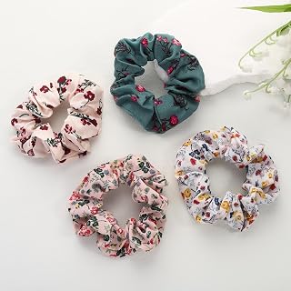 10 Chic Leopard Print Elastic Scrunchies High Stretch Fabric Hair Ties for Fashion Hairstyle Thick headband Ponytail Holder Everyday wear